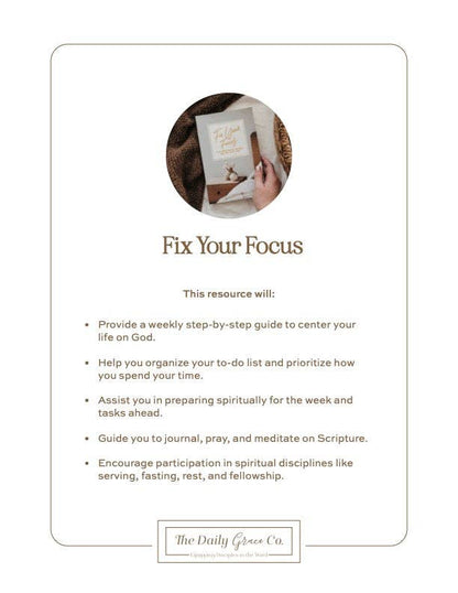 The Daily Grace Co - Fix Your Focus - A 52-Week Guide to Help You Put God First
