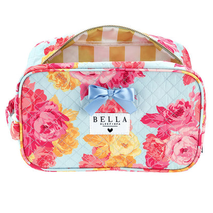 Rose Floral Quilted Cosmetic Bag