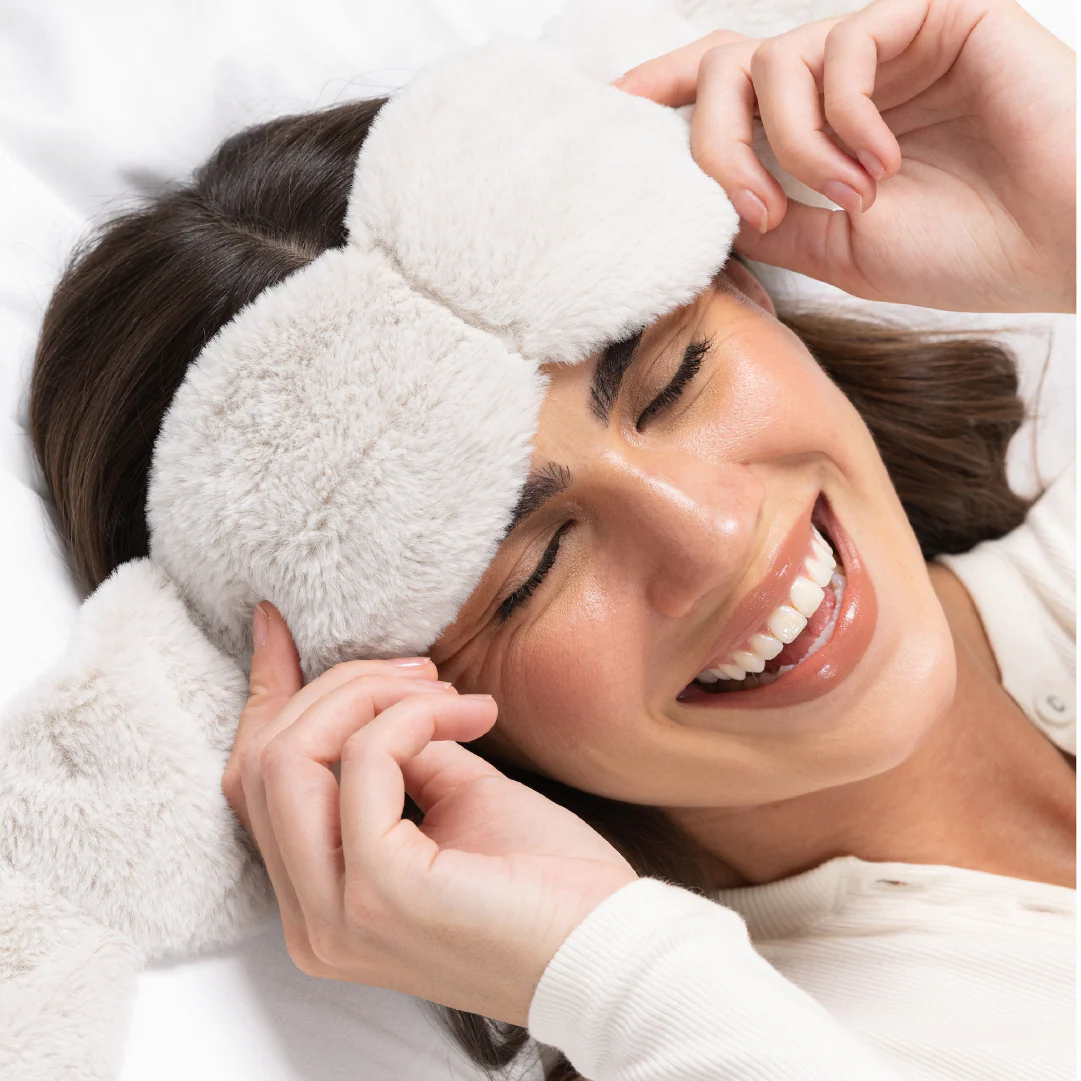 nodpod - Teddy Mask Polar Weighted Sleep Mask - Eye Mask