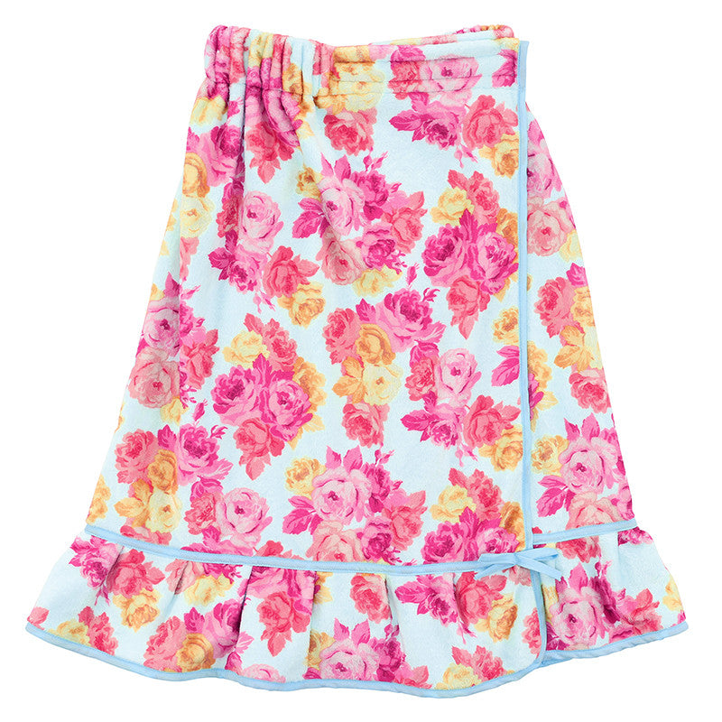 Rose Floral Plush Spa Wrap