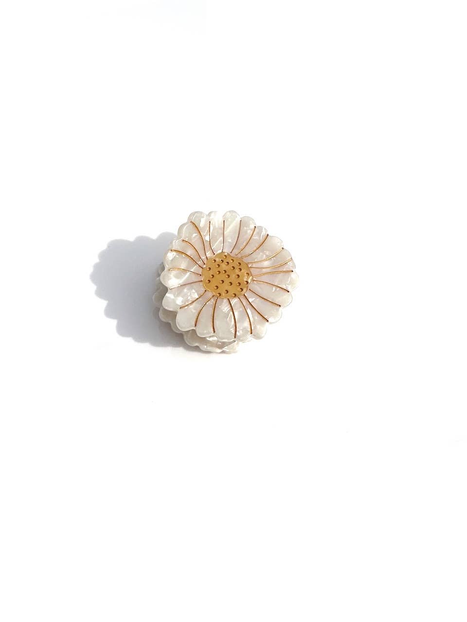 Solar Eclipse - Hand-painted Mini Daisy Claw Hair Clip | Eco-Friendly