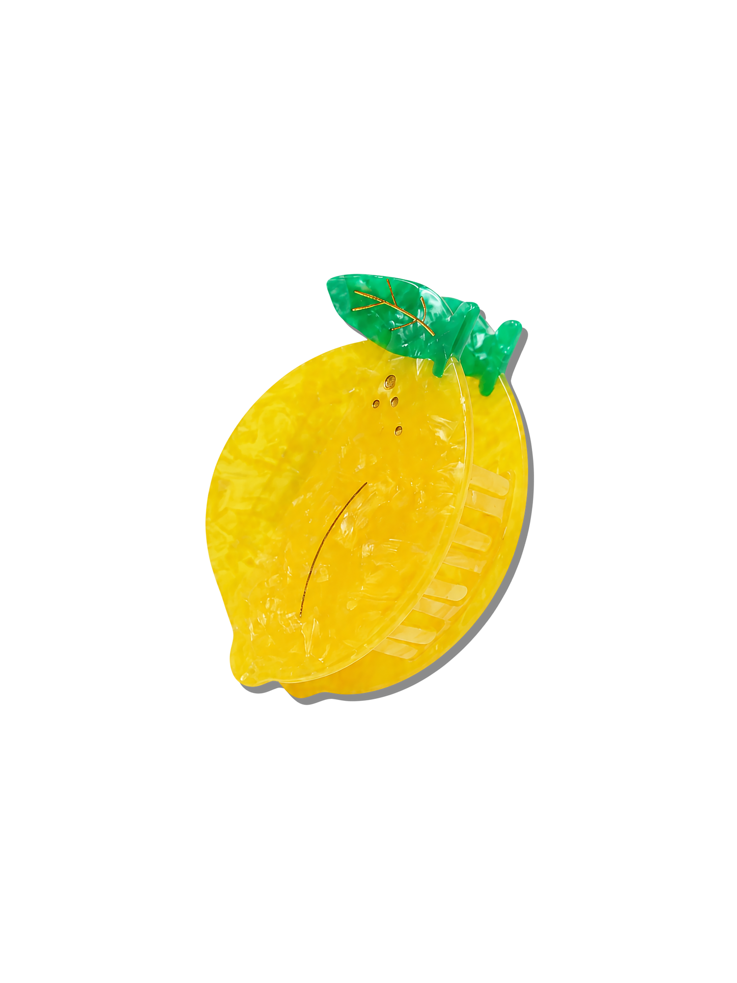 Solar Eclipse - Hand-painted Lemon Fruit Claw Hair Clip | Eco-Friendly
