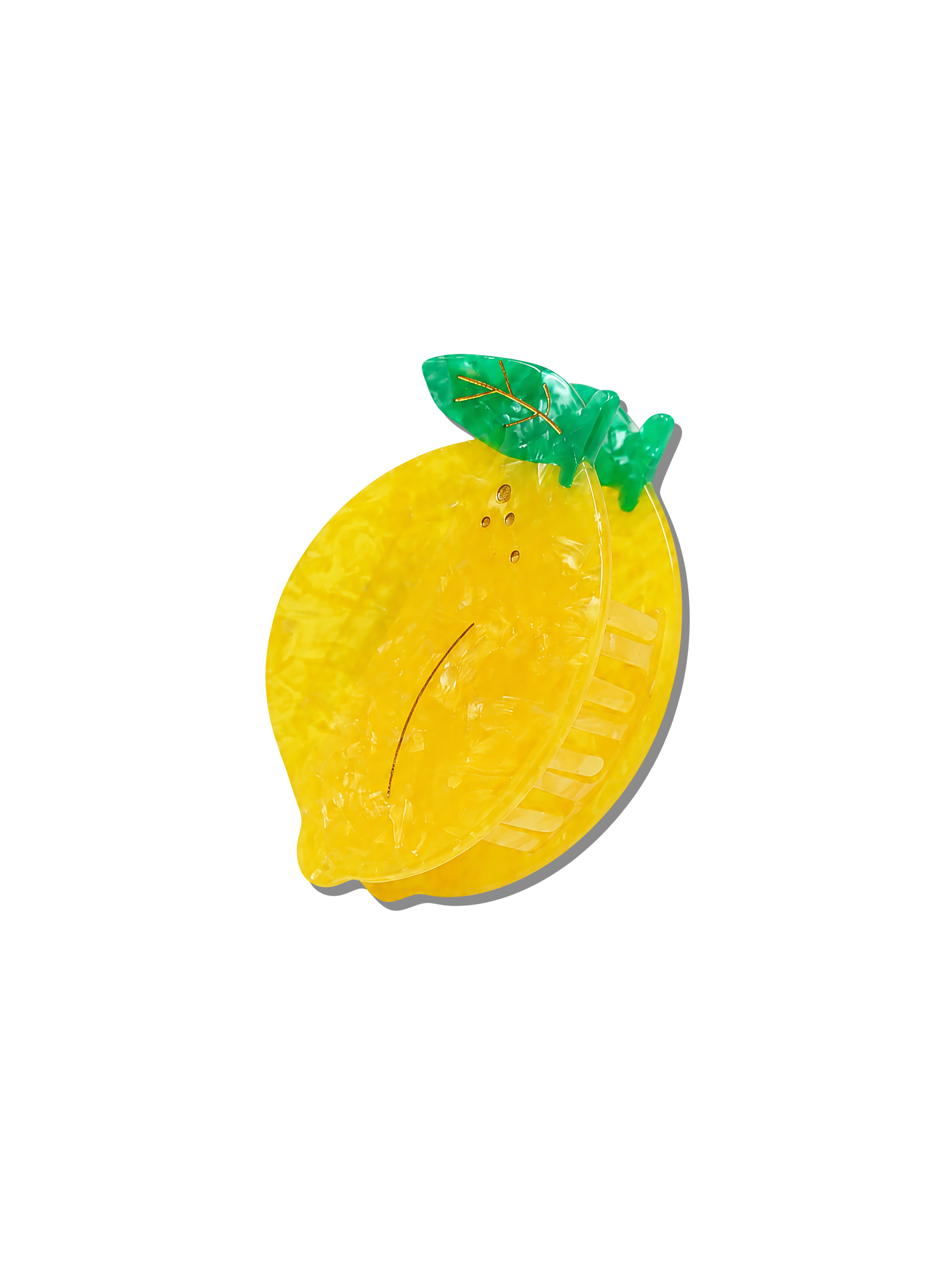 Solar Eclipse - Hand-painted Lemon Fruit Claw Hair Clip | Eco-Friendly