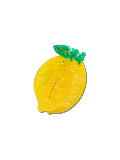 Solar Eclipse - Hand-painted Lemon Fruit Claw Hair Clip | Eco-Friendly