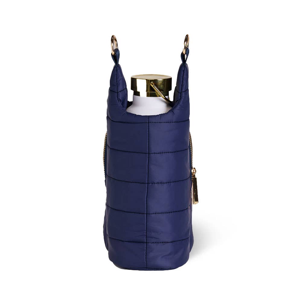 WanderFull - Original HydroBag - Navy Blue Matte HydroBag™ with Navy/Gold Strap