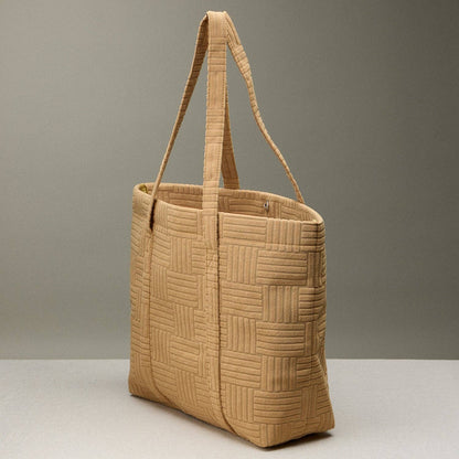 Frem - Quilted Tote Bag with Woven Texture