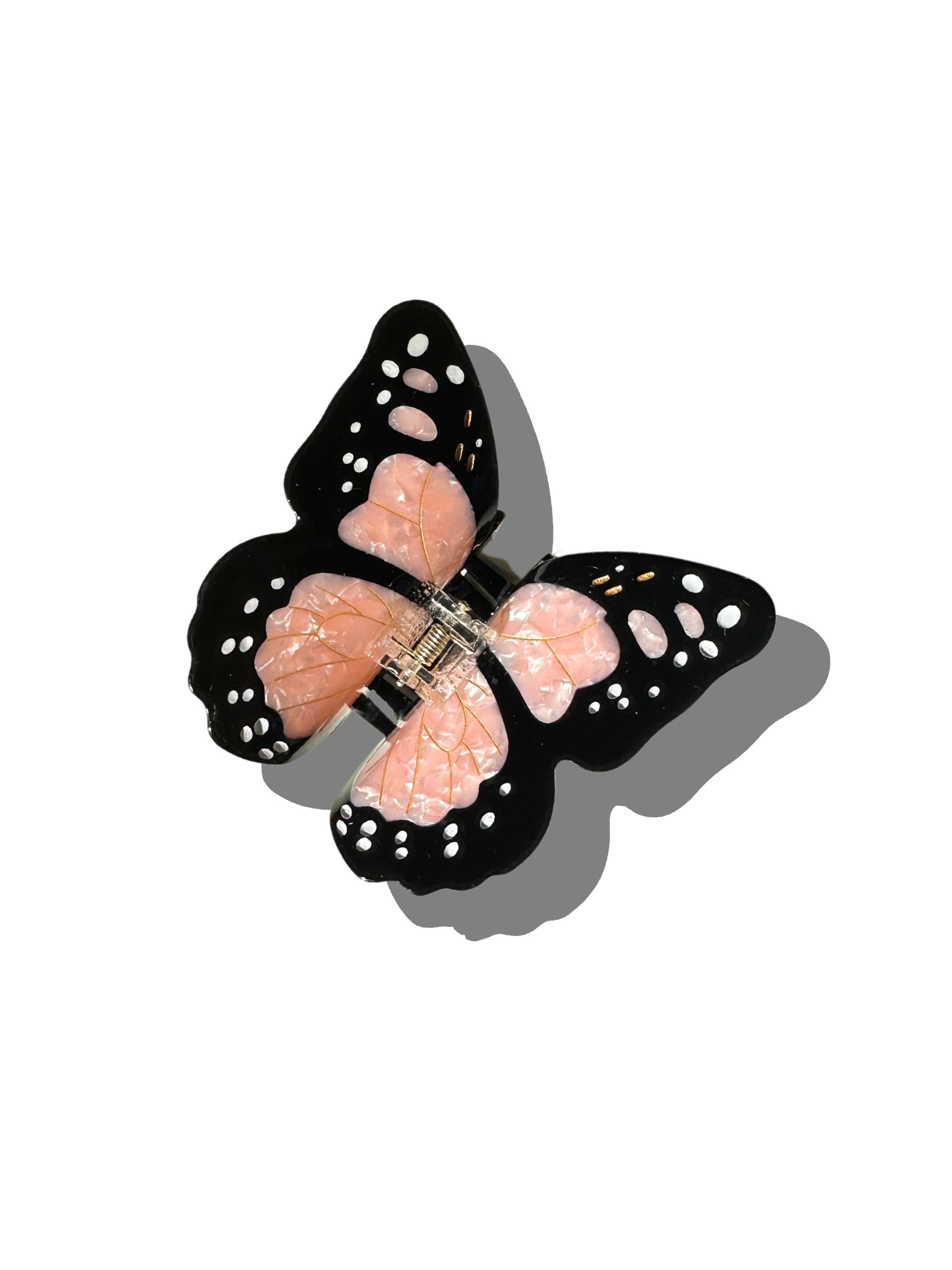 Solar Eclipse - Hand-painted Monarch Butterfly Claw Hair Clip | Eco-Friendly