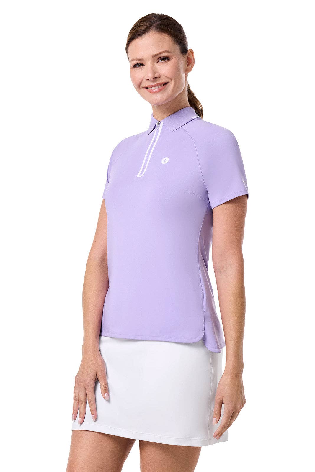 Coolibar - CourtLine Short Sleeve Polo | Lavendula