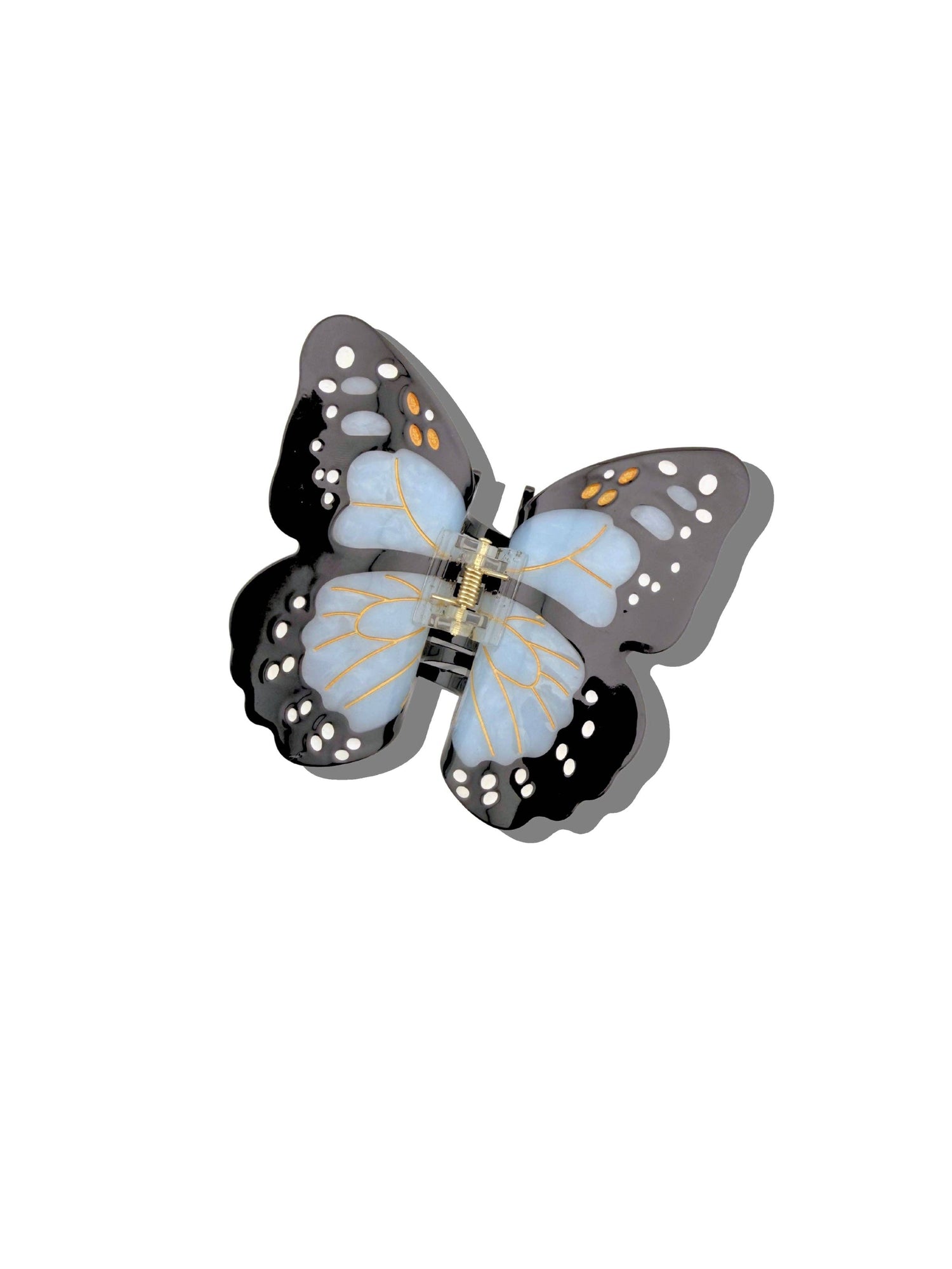 Solar Eclipse - Hand-painted Monarch Butterfly Claw Hair Clip | Eco-Friendly