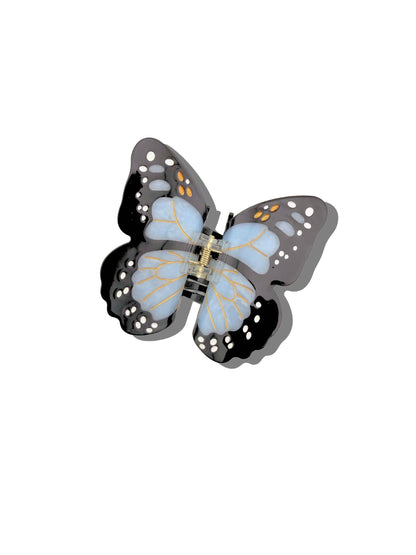 Solar Eclipse - Hand-painted Monarch Butterfly Claw Hair Clip | Eco-Friendly