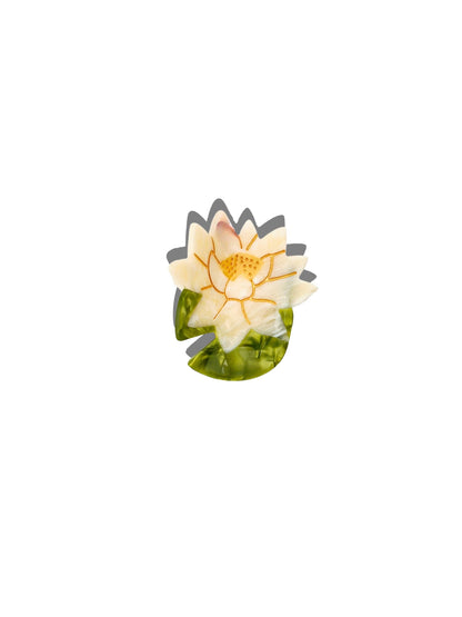 Solar Eclipse - Hand-painted Lotus Claw Hair Clip | Eco-Friendly