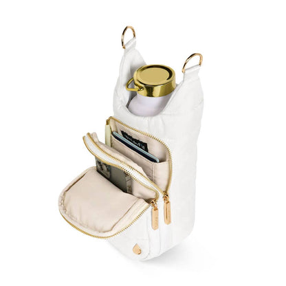 WanderFull - Original HydroBag - White Ripstop HydroBag with Black and White Striped Strap