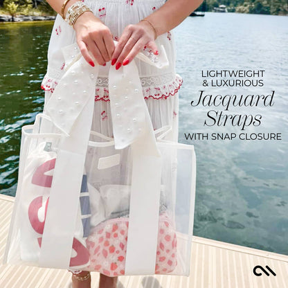 Case-Mate - Case-Mate Ivory Pearl Bow Jelly Tote Bag