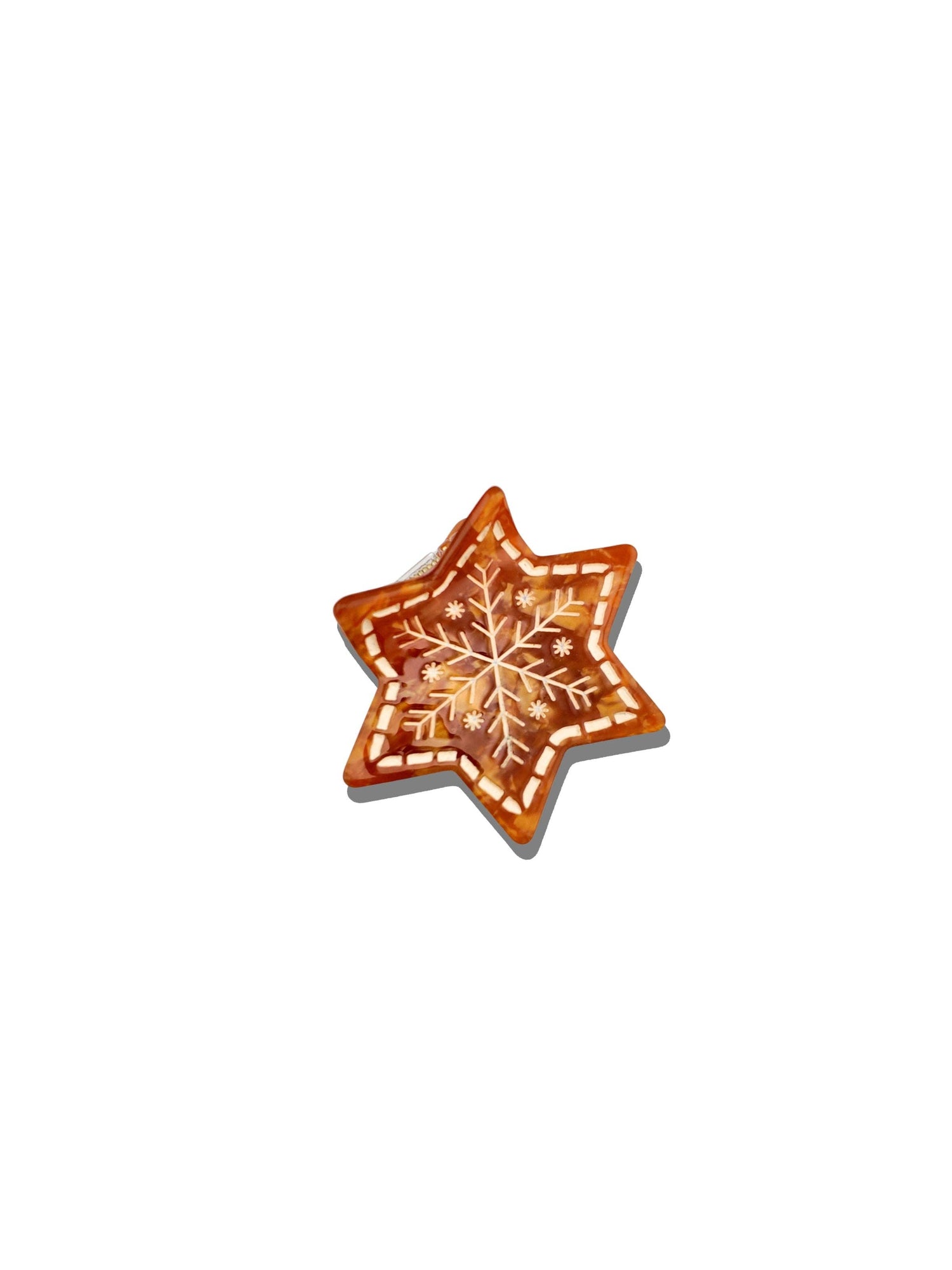 Solar Eclipse - Hand-painted Gingerbread Claw Hair Clip | Eco-Friendly