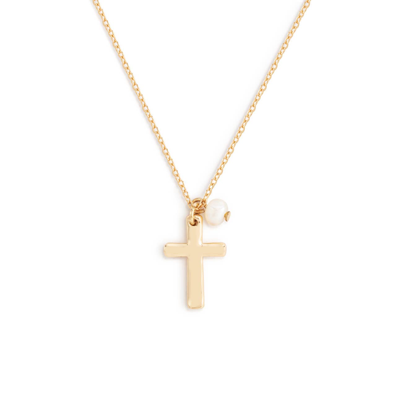 DEMDACO - Dainty Cross Necklace - Gold