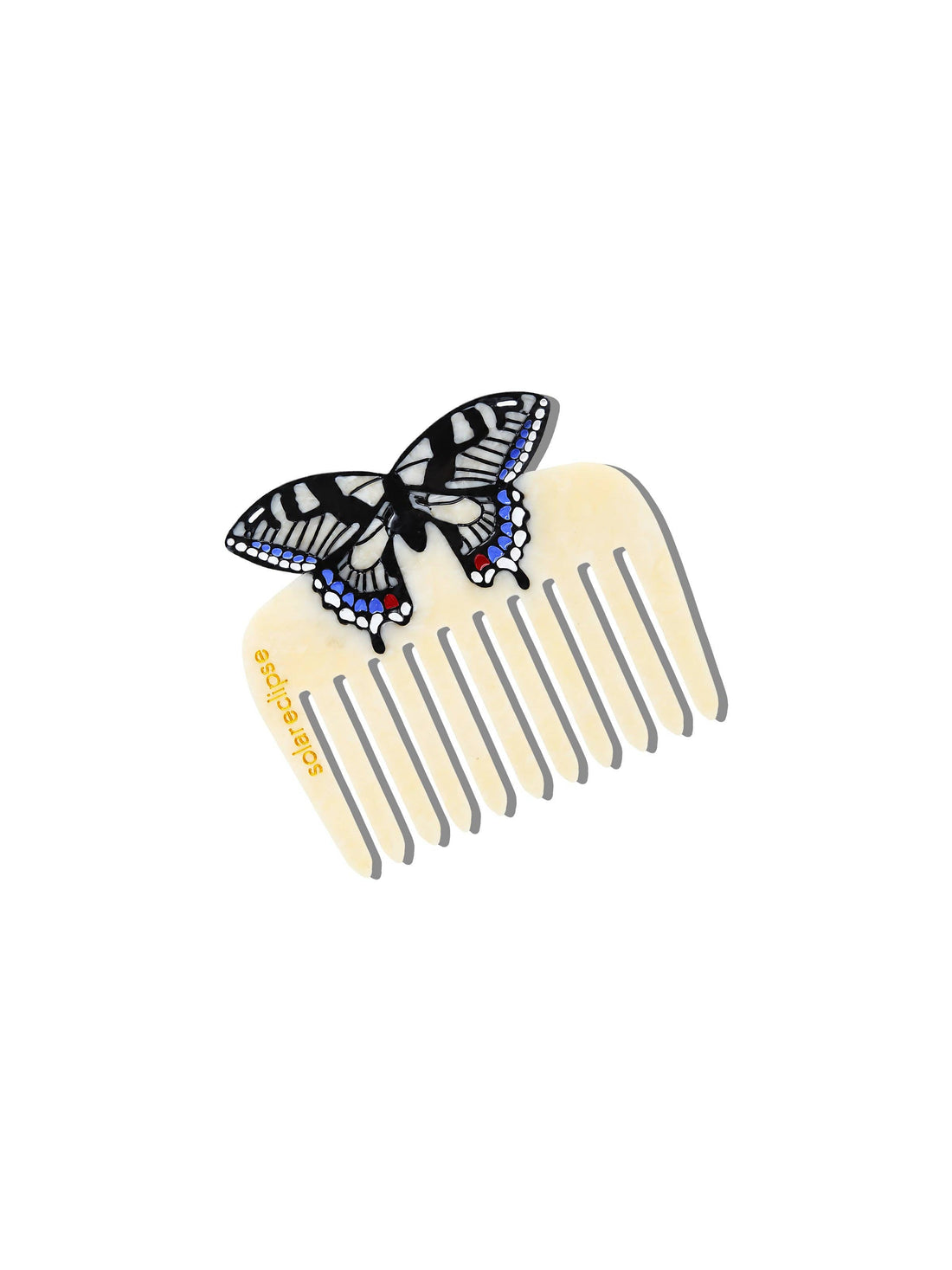 Solar Eclipse - Hand-painted Swallowtail Pocket Comb | Eco-Friendly