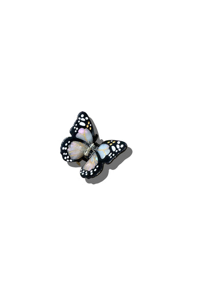 Solar Eclipse - Hand-painted Mini Monarch Butterfly Claw Hair Clip | Eco-Friendly