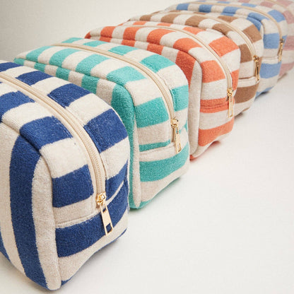 Frem - Striped Terry Fabric Travel Pouch
