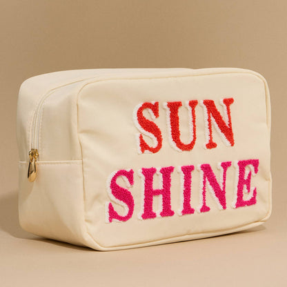 Frem - Nylon Beach Pouch with Fabric Letters