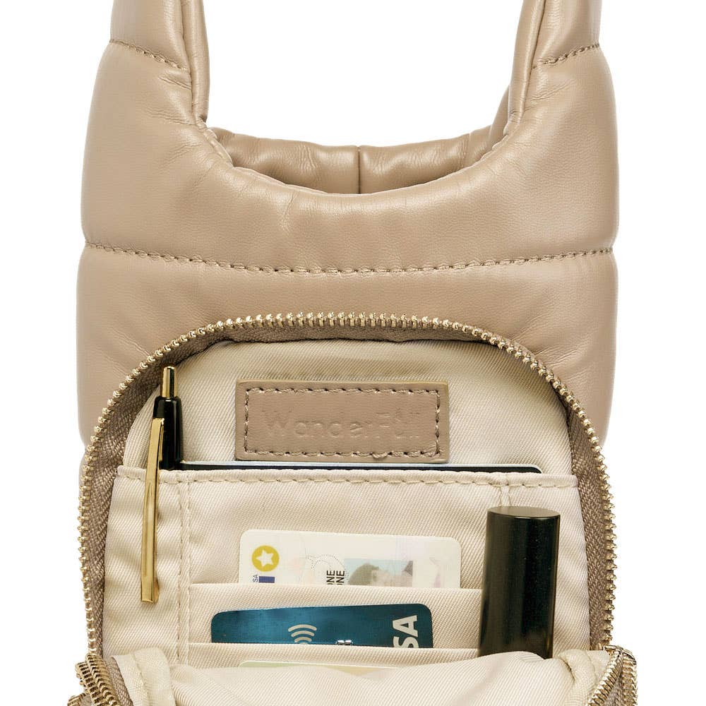 WanderFull - Original HydroBag - Taupe Vegan Leather Hydrobag® with Strap Bundle