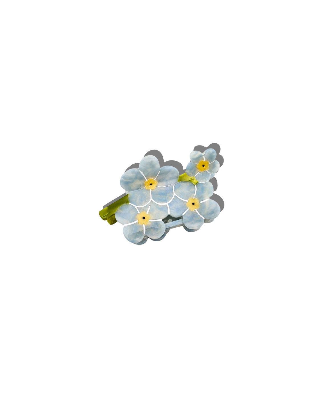 Solar Eclipse - Hand-painted Forget-Me-Not Claw Hair Clip | Eco-Friendly
