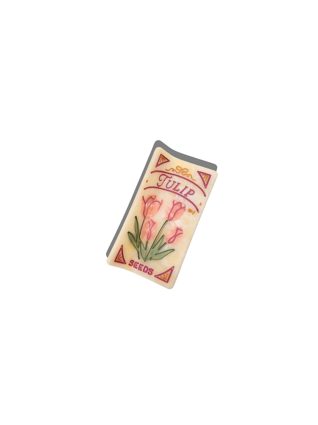 Solar Eclipse - Hand-painted Tulip Seeds Claw Hair Clip | Eco-Friendly