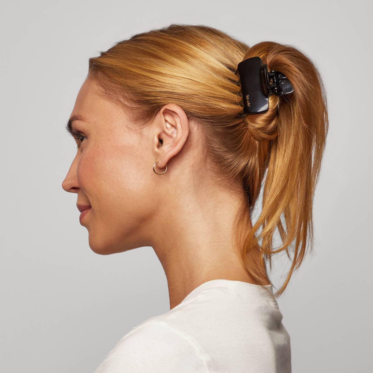 KITSCH - Recycled Plastic Medium Puffy Claw Clips 2pc Set- Black/Tort