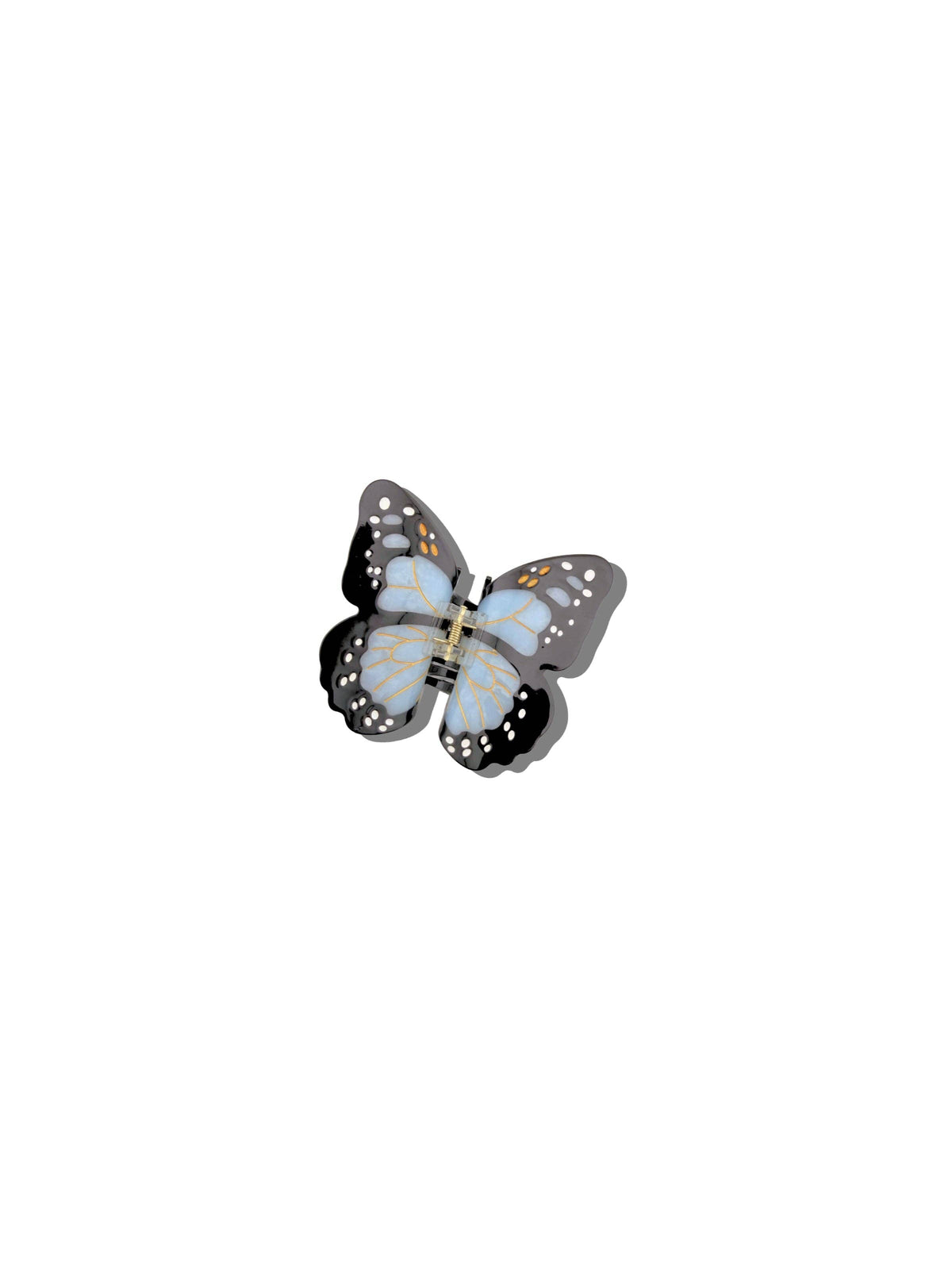Solar Eclipse - Hand-painted Mini Monarch Butterfly Claw Hair Clip | Eco-Friendly