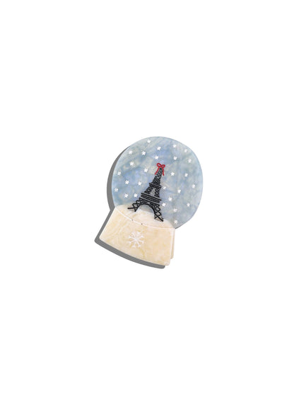 Solar Eclipse - Hand-painted Snow Globe Claw Hair Clip | Eco-Friendly
