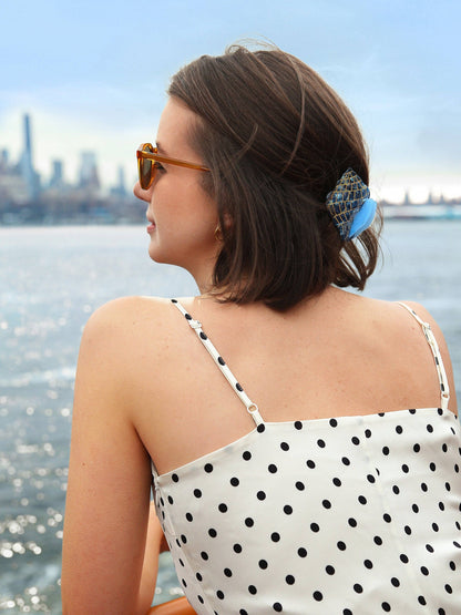 Solar Eclipse - Hand-painted Tulip Conch Shell Claw Hair Clip | Eco-Friendly