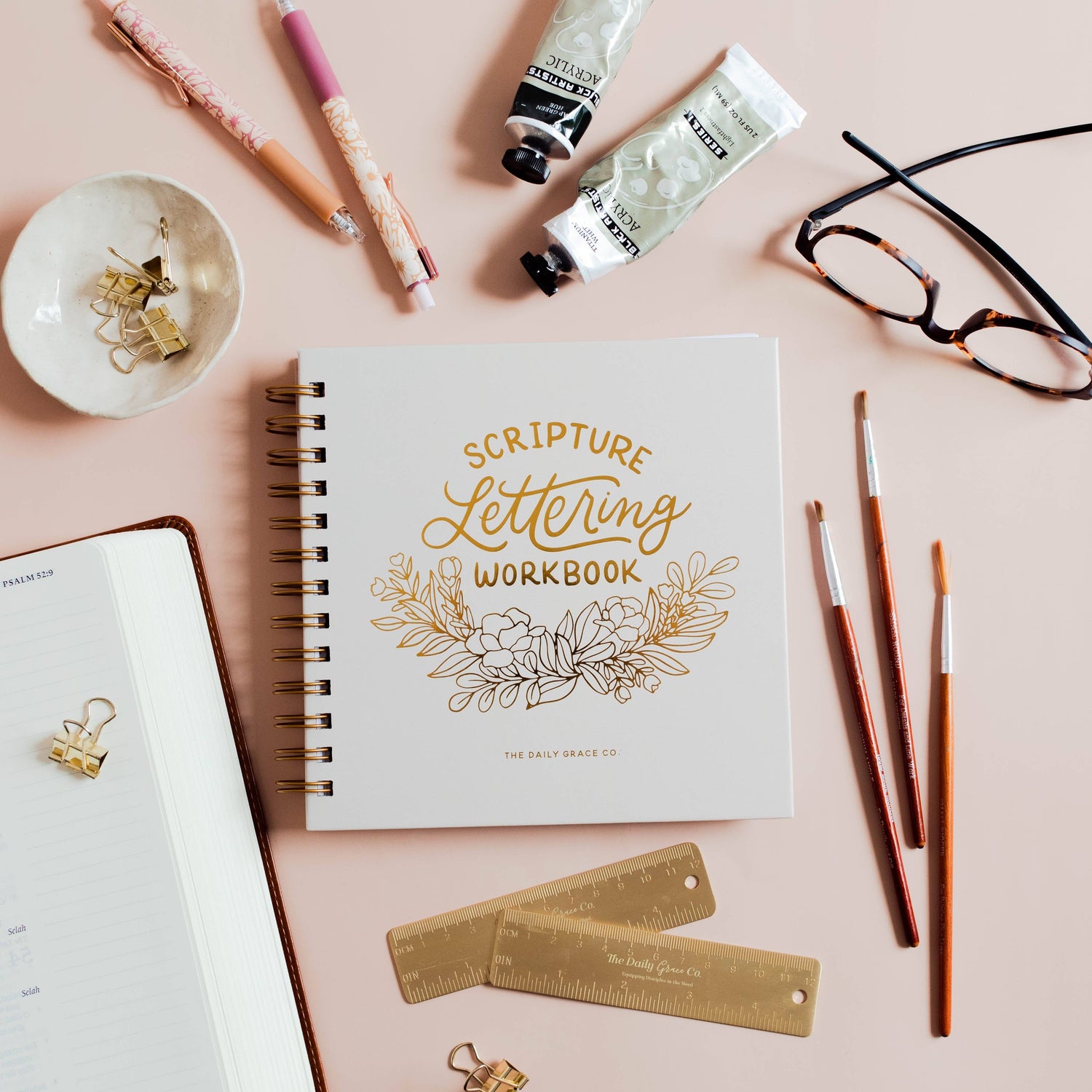 The Daily Grace Co - Daily Grace Scripture Lettering Workbook