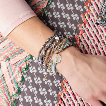 DEMDACO - Beaded Prayer Bracelet - Turquoise