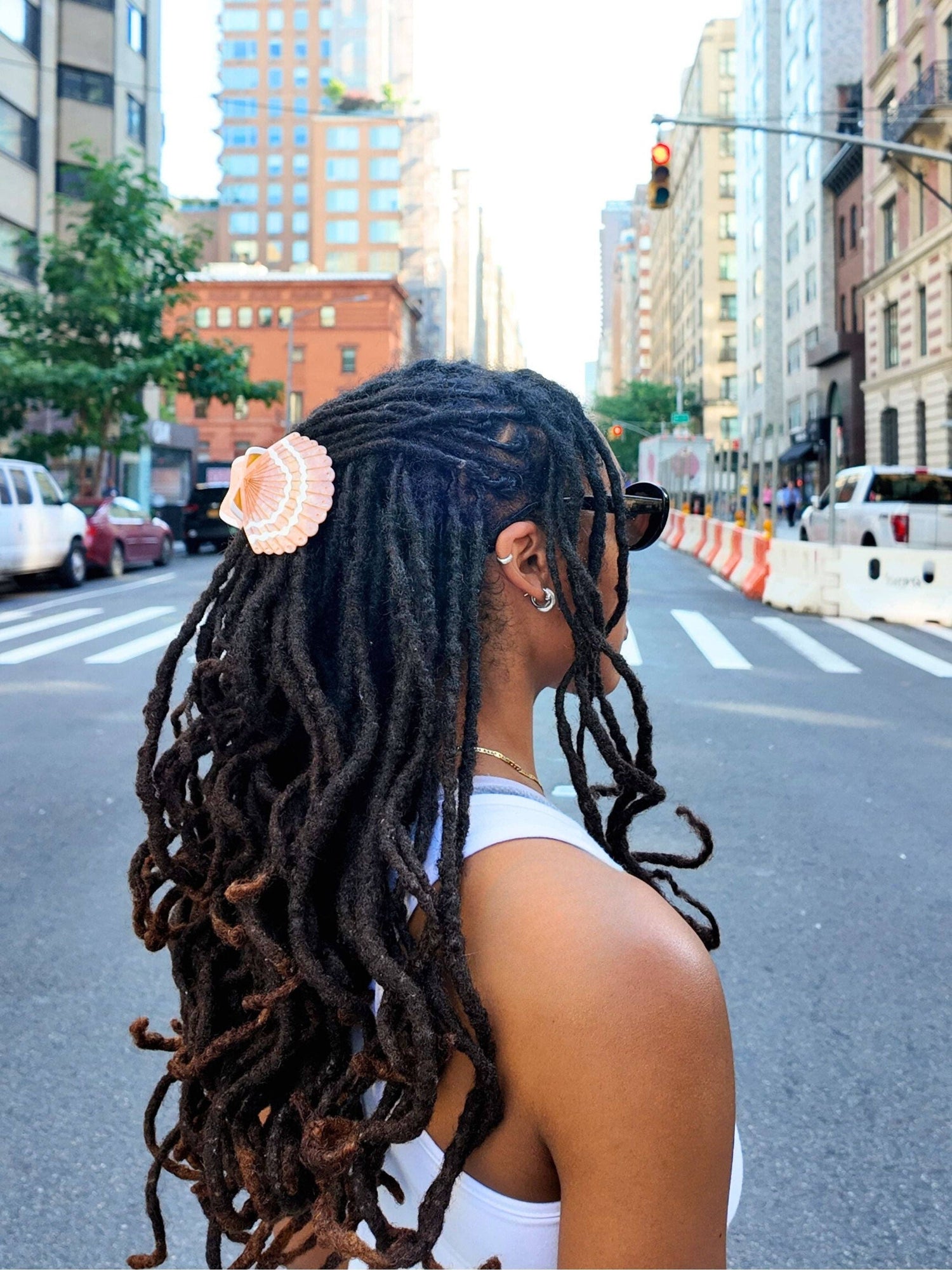 Solar Eclipse - Hand-painted Seashell Claw Hair Clip | Eco-Friendly