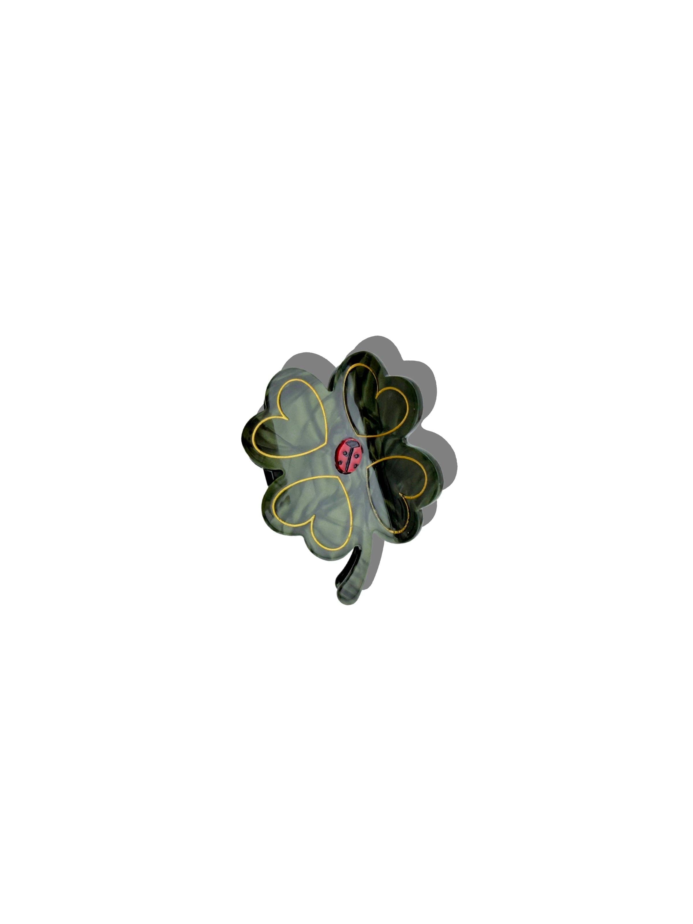 Solar Eclipse - Hand-painted Clover Claw Hair Clip | Eco-Friendly
