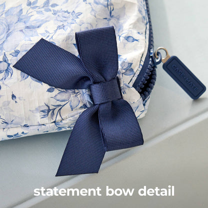 Case-Mate - Case-Mate Something Navy Bow Crinkle Makeup Bag