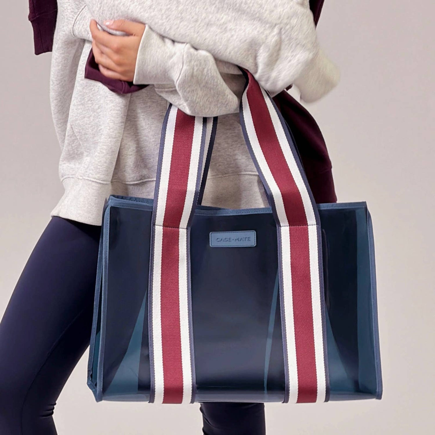 Case-Mate - Case-Mate Navy Rugby Stripe Jelly Tote Bag