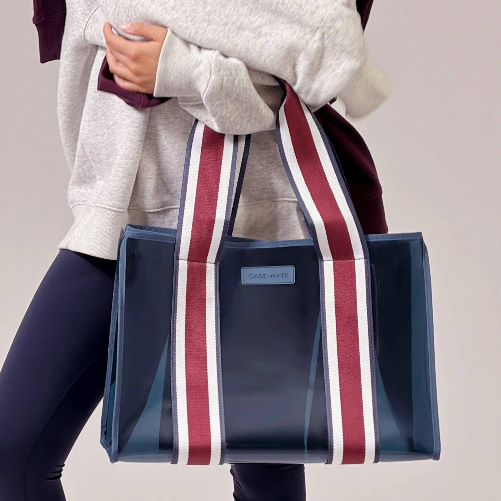 Case-Mate - Case-Mate Navy Rugby Stripe Jelly Tote Bag