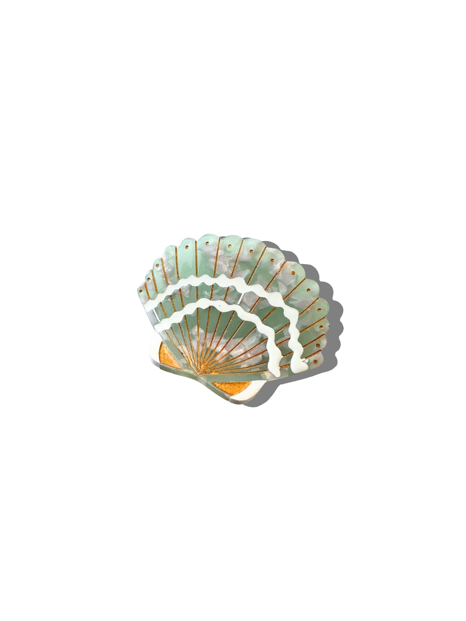 Solar Eclipse - Hand-painted Seashell Claw Hair Clip | Eco-Friendly