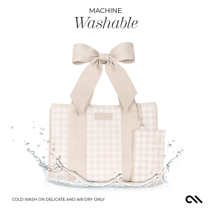 Case-Mate - Case-Mate Latte Gingham Bow Jelly Tote Bag