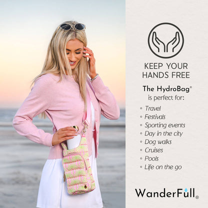 WanderFull - Original HydroBag - Pink Palm Print HydroBag®