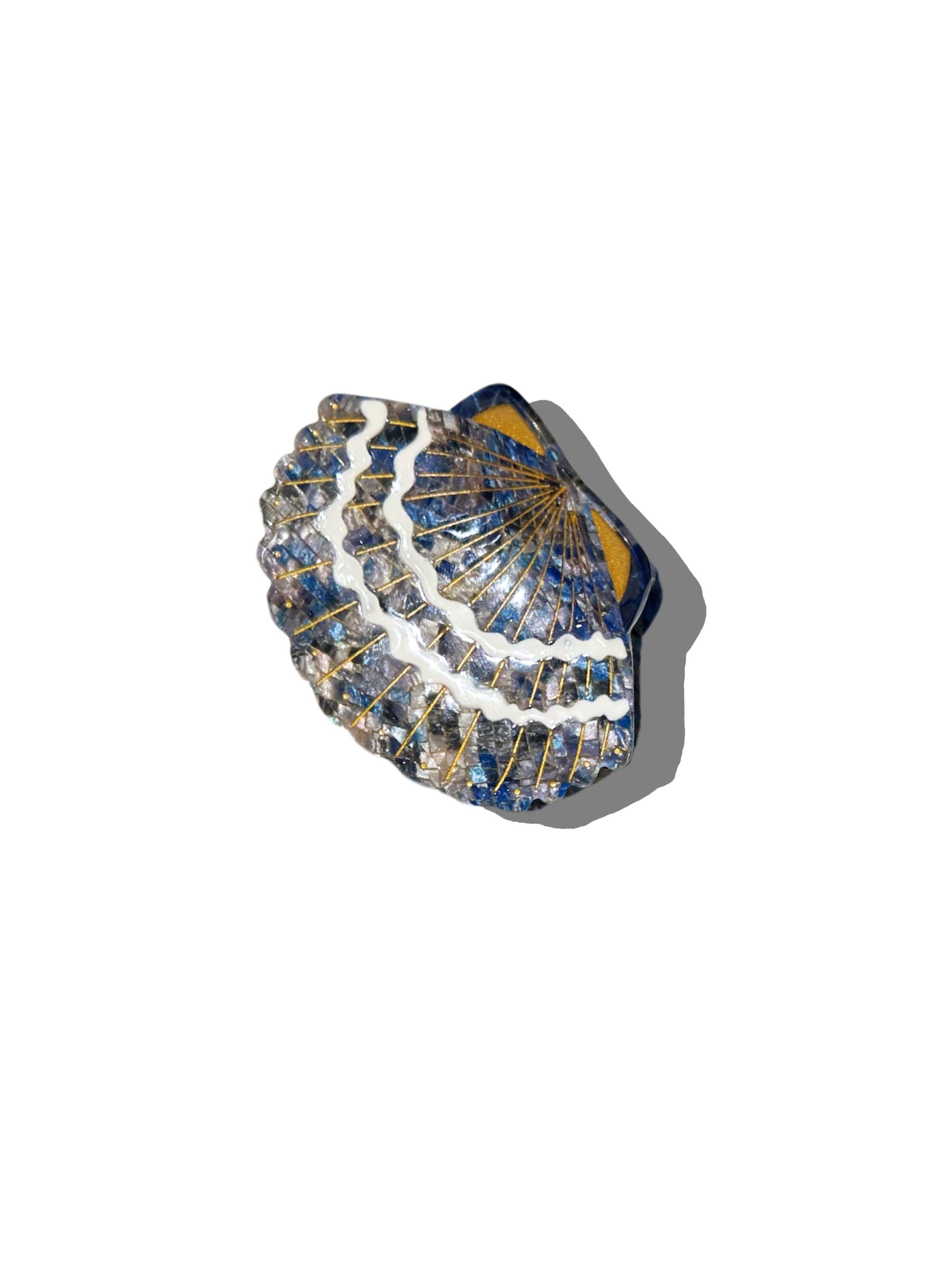Solar Eclipse - Hand-painted Seashell Claw Hair Clip | Eco-Friendly