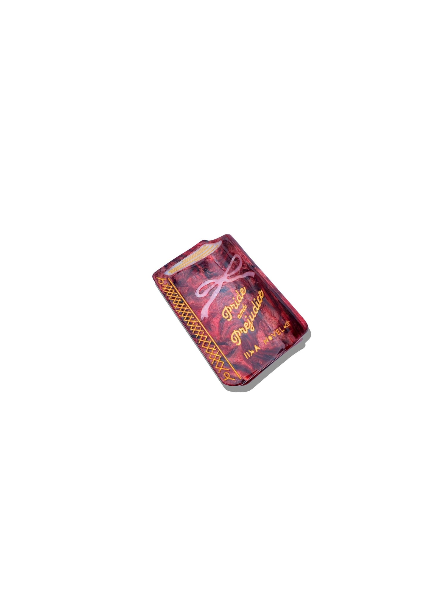 Solar Eclipse - Hand-painted Mini Pride &amp; Prejudice Book Claw Hair Clip