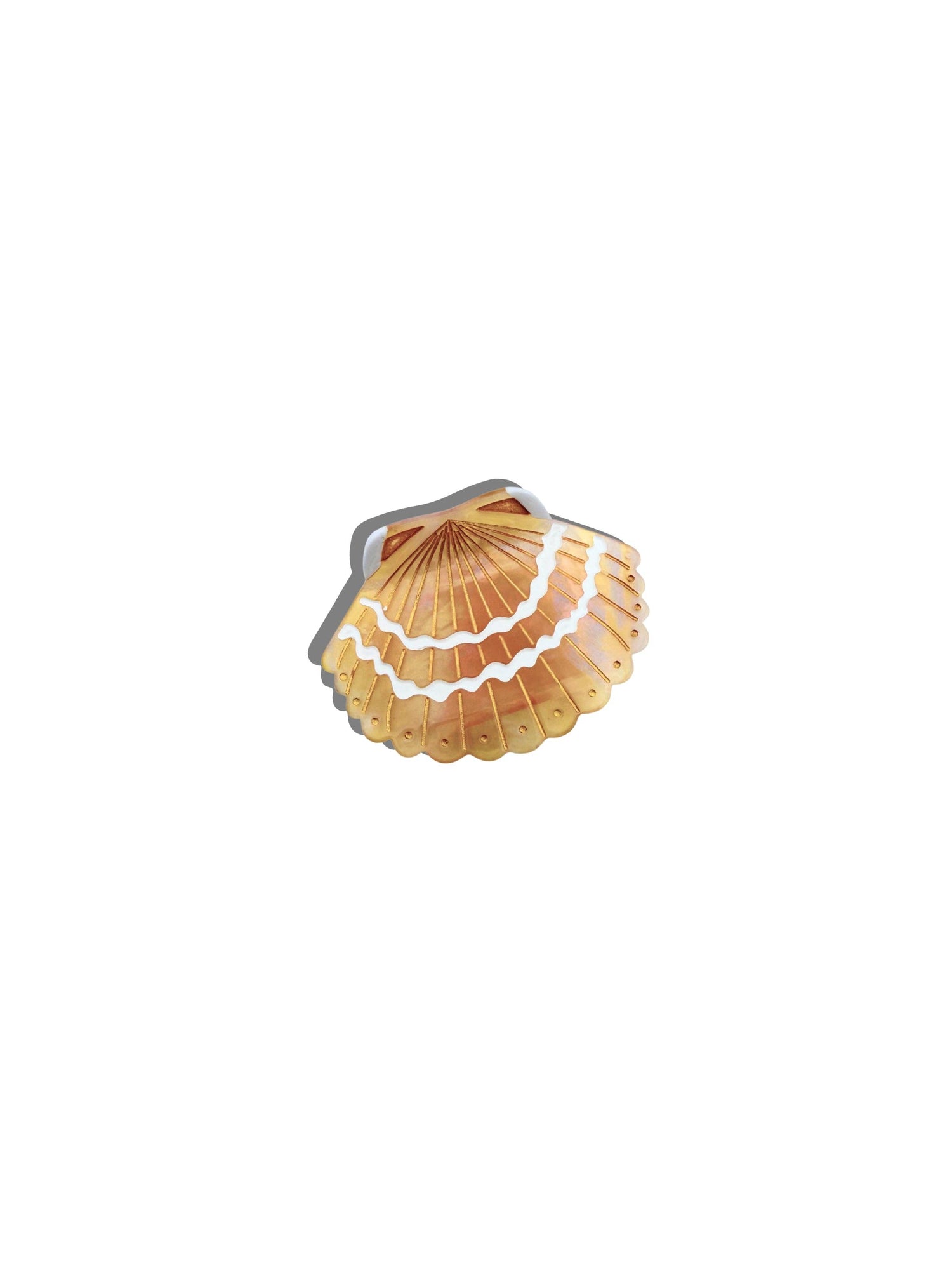 Solar Eclipse - Hand-painted Seashell Claw Hair Clip | Eco-Friendly
