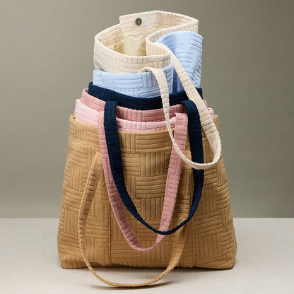 Frem - Quilted Tote Bag with Woven Texture