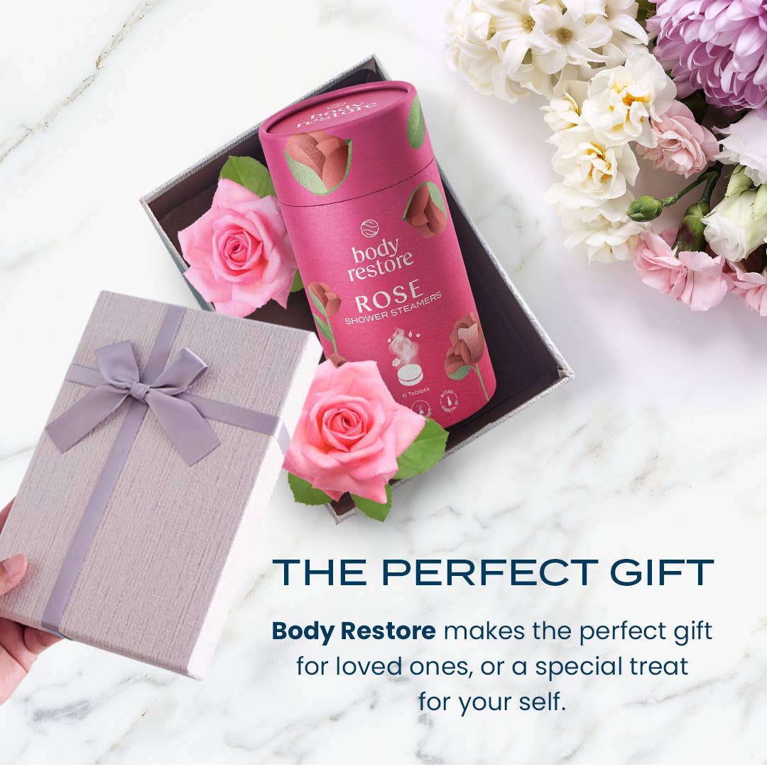 body restore⎜steam eye masks, shower steamers, tallow - Luxury Rose Shower Steamers - 6pk Floral Bridal &amp; Spa Gift