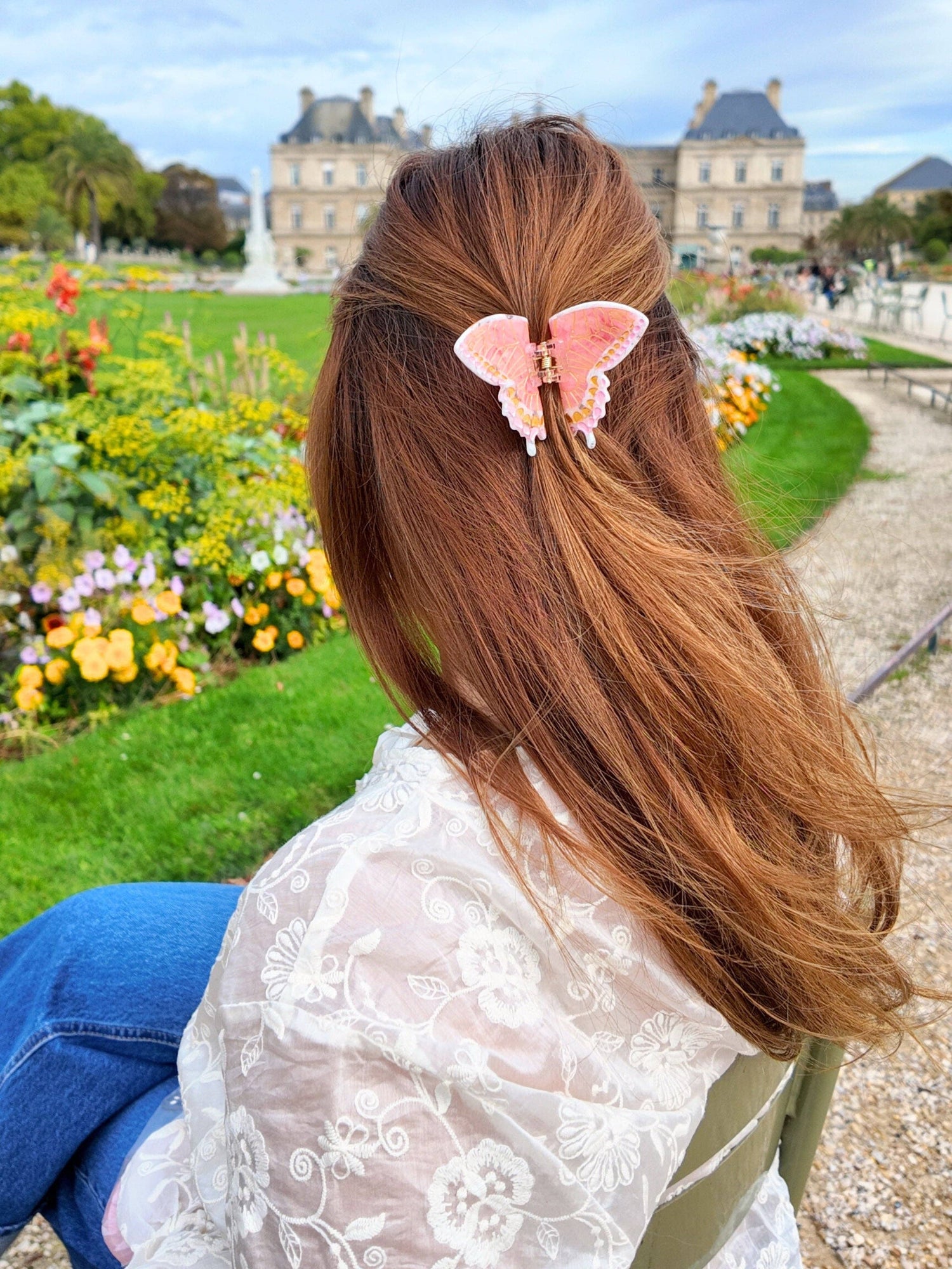 Solar Eclipse - Hand-Painted Mini Swallowtail Butterfly Claw Hair Clip | Eco-Friendly - Limited Edition