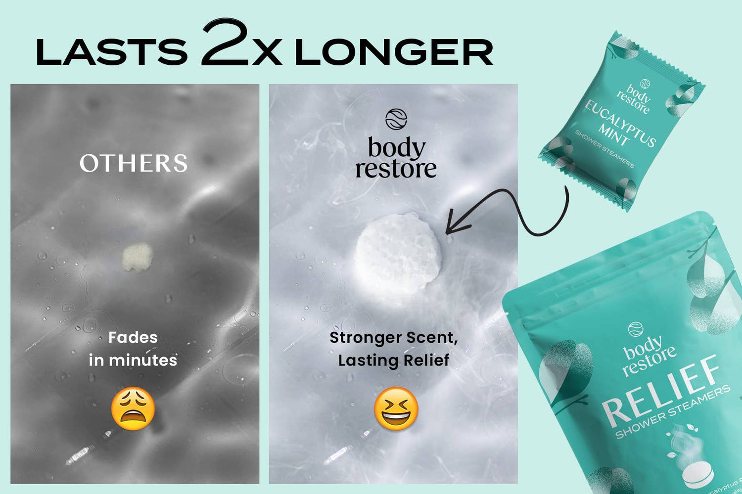body restore⎜steam eye masks, shower steamers, tallow - Cooling Eucalyptus &amp; Mint Shower Steamers - 6pk Relaxing Spa