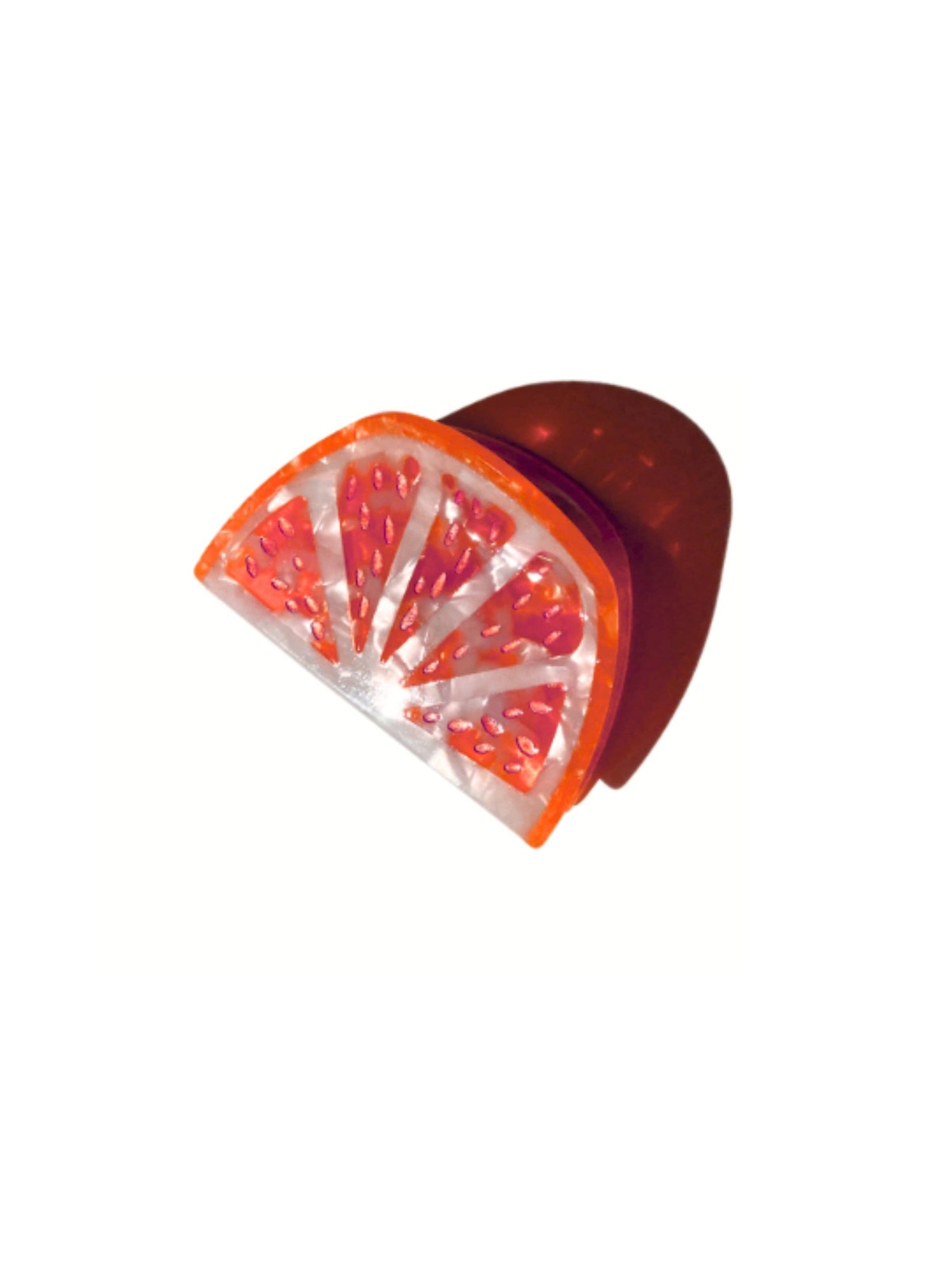 Solar Eclipse - Hand-painted Citrus Slice Claw Hair Clip | Eco-Friendly