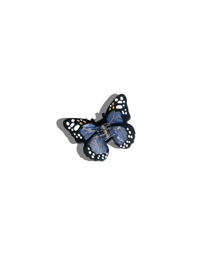Solar Eclipse - Hand-painted Mini Monarch Butterfly Claw Hair Clip | Eco-Friendly