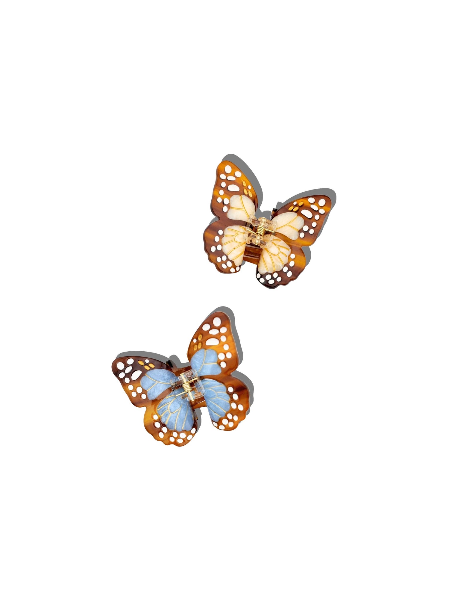 Solar Eclipse - Hand-painted Mini Boho Monarch Claw Hair Clip | Eco-Friendly